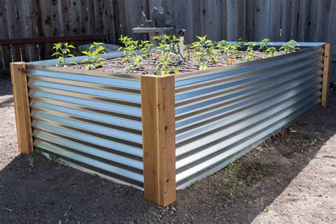 corrugated steel planter box diy|corrugated iron raised garden bed.